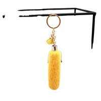 Porte-clés en peluche pour voiture, doux, écologique, durable, mignon, avec pompon en fourrure en forme de queue de loup, breloque pour sac à main, cadeaux