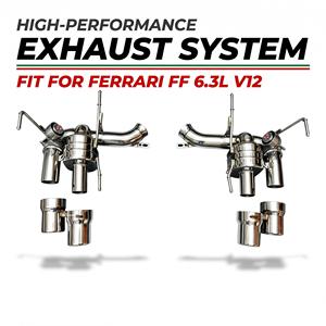 Sistema de Escape Catback con Válvulas de Acero Inoxidable Vortex para Ferrari FF 6.3L V12 2011-2016 con Tubos de Escape Cuádruples Cromados - Product Image 1