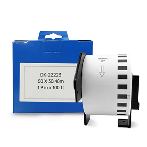 Ruban d'étiquettes en papier continu DK-22223 compatible Brother 50mm x 30.48m avec cartouche + emballage <span class=keywords><strong>Pape</strong></span> Box - Product Image 5
