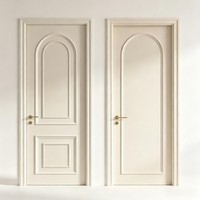 America Standard Home Oak Wood Timber Shaker Prehung Door 4 Panel Primed Hdf MDF Interior Wooden Doors for House Hotel
