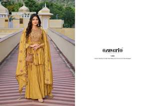 Heavy Silk con bordado Work Kurti Pant con Dupatta para fiesta y Festival Wear de India Export - Product Image 4