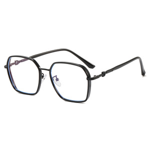Gafas de vista rectangulares Xsy para mujer, modelo 4051, montura completa, anti luz azul, lentes planas unisex, monturas transparentes para rostros grandes - Product Image 3