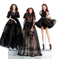 Robes de poupée de supermodèle féerique Xianxian - Série romantique noire - Tissu de haute qualité - Article de collection