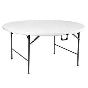 5ft Vòng gấp trong một nửa sân cổ điển tiệc tổ chức sự kiện bên bàn ăn với chân kim loại mạnh mẽ - Product Image 1