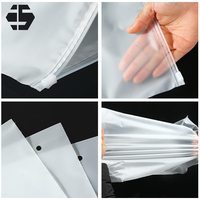 Eva OPP CPE Sac en plastique givré biodégradable imprimé pour vêtements Logo personnalisé réutilisable givré fermeture éclair Vêtement Sac usine