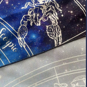 12 rasi bintang taplak meja kartu <span class=keywords><strong>Tarot</strong></span> penyihir Wiccan dekorasi ruang rumah kertas kain ramalan langit berbintang bulan matahari untuk bermain - Product Image 6