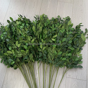 I prezzi bassi della fabbrica B-268 assomigliano a foglie di decorazione naturali tessuto di seta lungo 110cm lascia foglie artificiali di salice verde - Product Image 2