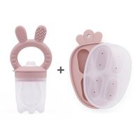 Op Maat Gemaakte Kinderen Bijtring Bijtring Veilige Pasgeboren Baby Fopspeen Siliconen Ijsblokje Schimmel Fruit Feeder Set