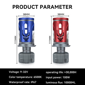Popolare Faro Auto Y11 Super Luminoso H4 con Doppia Lente, Abbaglianti e Anabbaglianti Integrati, <span class=keywords><strong>Luce</strong></span> per Auto e Moto ad Alta Potenza 100W - Product Image 4
