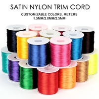 Cordon en Nylon Satiné 1.5MM, Corde en Soie Satinée 100M, Cordon Nylon Coloré pour Collier Queue-de-Rat, Outil de Bricolage, Jouets, Corde Tressée à la Main