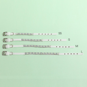 Vente chaude De Luxe <span class=keywords><strong>Chien</strong></span> Costume Combo Élégant Carré Eau Diamant Chaîne Doux PU Traction Corde Laisse Personnalisé Bijoux Collier Pour Animaux De Compagnie - Product Image 6