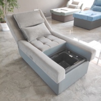 Fauteuil de pédicure électrique réglable moderne avec trou facial, réflexologie des jambes, canapé-lit de massage thaïlandais complet pour usage commercial et hôtelier