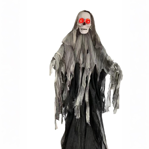 Halloween de pie al por mayor nuevo fantasma animado viejo payaso Control de voz animado accesorios de bruja aterradora - Product Image 5
