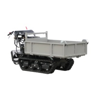 Mini-dumper sur chenilles industriel à moteur essence, capacité de charge 1000 kg, pour travaux de construction