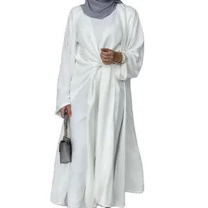 تصميم عصري جديد طراز عربي سعودي دبي عباية 2 مجموعات فستان إسلامي غير رسمي