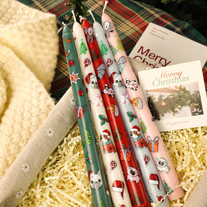 Velas Decorativas Románticas para Navidad, Velas Decorativas para Cenas a la Luz de las Velas en Fiestas Navideñas, Velas de Tallo Largo para Halloween y Navidad - Product Image 3