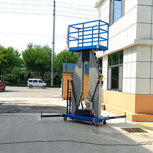 Plataforma Elevadora Eléctrica Hidráulica de Aluminio Tuotu <span class=keywords><strong>PL</strong></span>-56, Elevador de Brazo, Elevador de Mástil Vertical para Trabajo Aéreo, 0.6x0.6m para el Hogar - Product Image 2