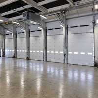 Porte sectionnelle industrielle à levage par le haut, porte en panneaux sandwich en acier isolés pour entrepôt à fort trafic