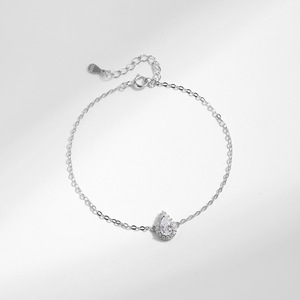 Bracelet en argent sterling 925 avec halo de zircon en forme de larme, élégant et luxueux, chaîne fine réglable, pour femmes modernes et chics, bijoux en argent fin - Product Image 2
