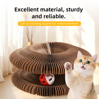 Griffoir pour chat en carton ondulé, moderne, écologique, transformable, à adsorption magnétique, extensible et pliable, en gros
