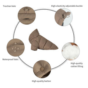 מעילי חורף מפוארים חדשים לכלבים קטנים ובינוניים, דגם VPETBR <span class=keywords><strong>2026</strong></span>, עם כובע, פוליאסטר, ניתנים לכביסה. - Product Image 2