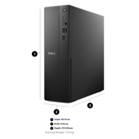 Ordinateur de bureau compact Dell Pro Essential QVS1260 avec écran 23,8 pouces, processeur Intel Core i3-14100, 16 Go de RAM, SSD 512 Go pour le bureau, les affaires et l'apprentissage