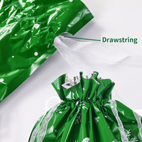 Aluminiumfolie Kerst trekkoordzakje driezijdig verzegelde zak snoep cadeau voedselverpakking op maat bedrukt eetbaar zakje