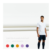 Tissu de maillot de foot style carreaux, impression par sublimation blanche, 91 % polyester, 9 % élasthanne, tissu jacquard tricoté pour hommes