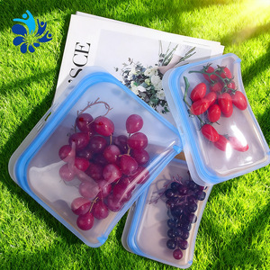 Silicone Food Storage Bags Small Medium Large Set Heat Resistant <b>Microwave</b> Safe Refrigerator Storage Bags For Daily Use - Product Image 1