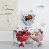 Bouquet de fleurs roses éternelles faites à la main de luxe 2025 pour l'obtention du diplôme Saint Valentin Fête des mères Noël Pâques et mariages