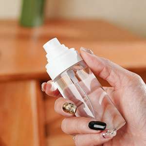 Flacon pompe en verre dépoli transparent de haute qualité avec capuchon couvercle intégral, pour <span class=keywords><strong>toner</strong></span> de soin, 50ml, 60ml, 80ml, 100ml, 120ml - Product Image 2