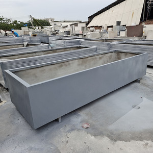 Grands Jardinières Rectangulaires d'Extérieur en Ciment Fibre de Verre, Grandes Bacs à Plantes pour Hôtels, Villas, Décoration - Product Image 4