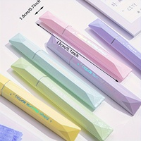 Surligneurs artistiques pastel doux, pointe biseautée, couleurs vibrantes pour le marquage créatif, offre spéciale pour les étudiants et les professionnels