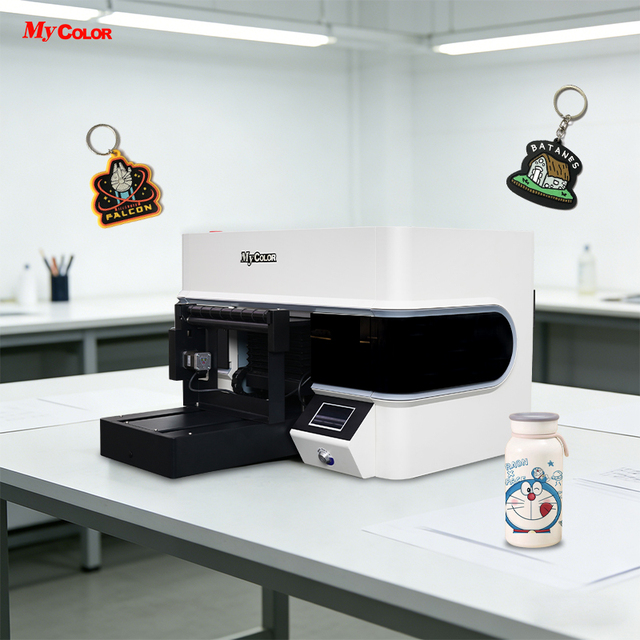 MyColor A3 PVC Card UV Inkjet Printer I3200 Head for Tube & Bill Printing 3200DPI Automatic