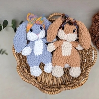 Kaiyue-Couverture mignonne en crochet avec lapin adorable, jouet pour enfants, jouet pour bébé Kawaii, lapin cousu, animal en peluche