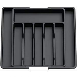 Kitchen Adjustable Compact Silverware <b>Storage</b> Tray Expandable Drawer Cutlery Organizer Tray - Product Image 1