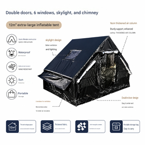 Tente gonflable de luxe <span class=keywords><strong>pour</strong></span> l'extérieur avec un grand espace habitable, résistante au vent et à la pluie, <span class=keywords><strong>en</strong></span> tissu Oxford, <span class=keywords><strong>pour</strong></span> les <span class=keywords><strong>vacances</strong></span> <span class=keywords><strong>en</strong></span> <span class=keywords><strong>famille</strong></span> et le <span class=keywords><strong>camping</strong></span> - Product Image 4