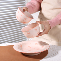 Bol à soupe et à bouillie en céramique réutilisable, bol à céréales pour le petit-déjeuner, adapté aux fours à micro-ondes