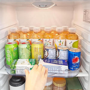 Lazy Susan: votre organisateur de rangement pour réfrigérateur ultime Crystal - Clear Rectangulaire Rotation à 360 degrés - Product Image 5