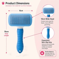 Peigne de toilettage pour animaux de compagnie à coussin d'air, auto-nettoyant, avec un seul bouton pour l'élimination des poils, vente directe usine, OEM ODM, couleur personnalisée, livraison rapide et pratique
