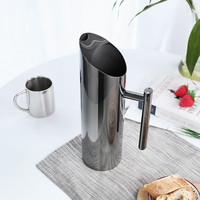 HIGHWIN Pichet en acier inoxydable pour eau, café, boissons froides, jus, bière, glace
