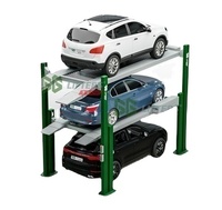 Élévateur de stationnement extérieur galvanisé à 4 poteaux, résistant aux intempéries, empileur mécanique pour stockage extérieur