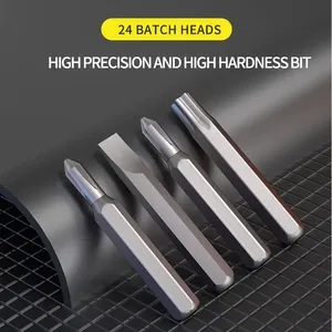 Herramientas de mano Desbloqueo Equipo abierto Teléfono móvil Juego de destornilladores de precisión 25 en 1 Aleación de aluminio multiusos Gris 28PCs - Product Image 6