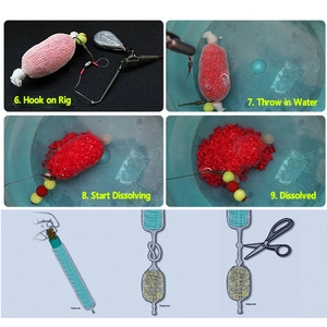 YOUME 5M <span class=keywords><strong>Soluble</strong></span> PVA Filet De Pêche Carp Feeder et Fast Melt Fish Bait Wrap Sacs pour Lake River and Stream Fishing - Product Image 6