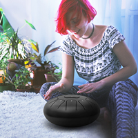 Jinfang 6-12inch 11 Notes Steel Tongue Drum Handpan Tank Drum Professional Percussion Instrument with Carry Bag