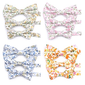 Ensemble de 3 tailles de nœud papillon en coton floral pour parents et enfants Chic Kid <span class=keywords><strong>Baby</strong></span> Pet Men Butterfly Father Son Party Dinner Wedding Gift Accessory - Product Image 6
