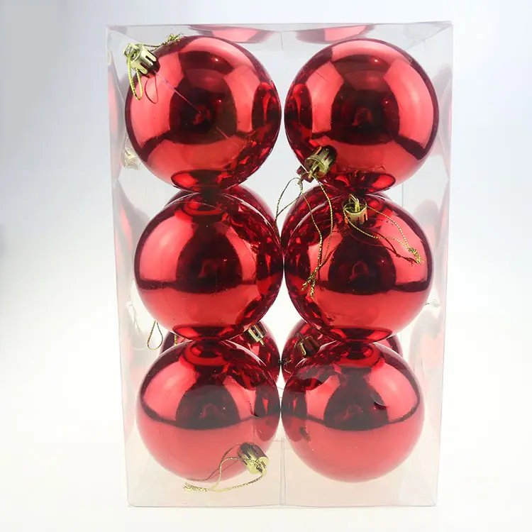 6cm 8cm 10cm Big Shopping Mall Ornaments Shatterproof High Quality Christmas Ball Christmas Decoration Ball