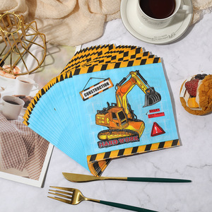Nuevas servilletas con forma de tractor e ilustraciones de dibujos animados, ideales para niños, juguetes, hoteles, restaurantes y otros negocios. - Product Image 4