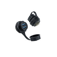 Conector Impermeable con Rosca Macho y Hembra, Conector Hembra USB 3.0, Cable USB 3.1 de 1M/2M