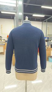 Cárdigan <span class=keywords><strong>Azul</strong></span> <span class=keywords><strong>Marino</strong></span> con Cierre Completo para <span class=keywords><strong>Hombre</strong></span>, Estilo Vintage de Primavera, Chaqueta Deportiva de Punto con Cuello Alto en Algodón/Acrílico - Product Image 4